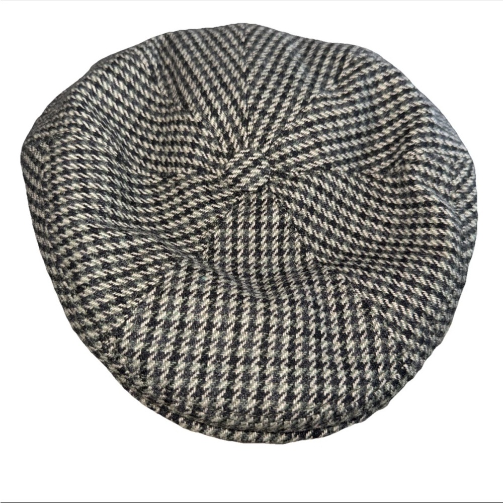 Ornella newsboy Houndstooth Black and White Beret